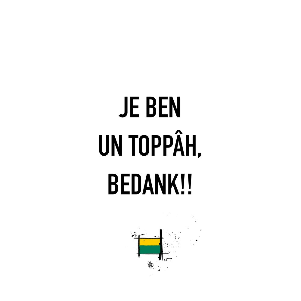 Haagse Wenskaart - Bedankt Toppâh