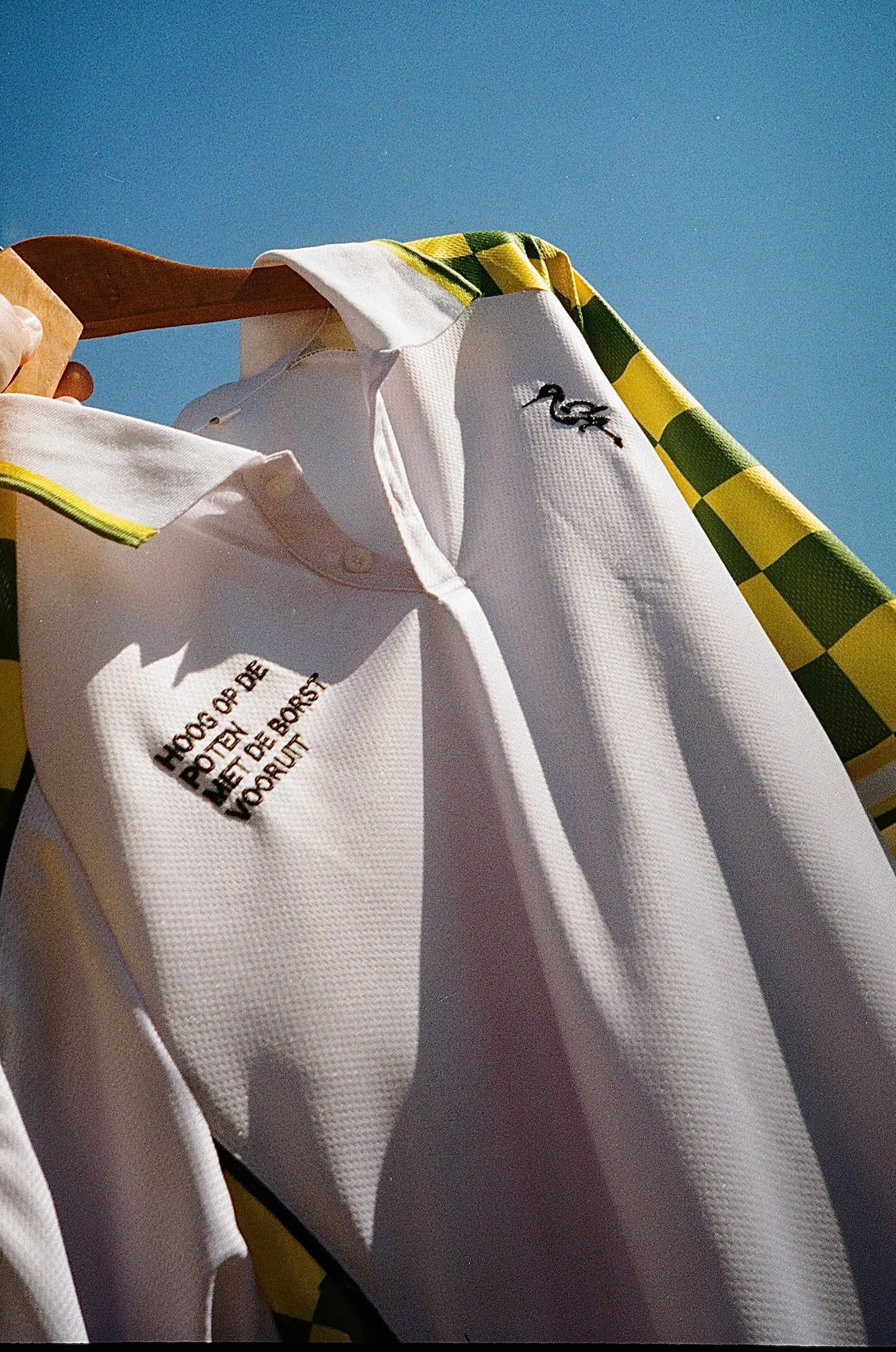 Groen Gele Aderen Polo Shirt
