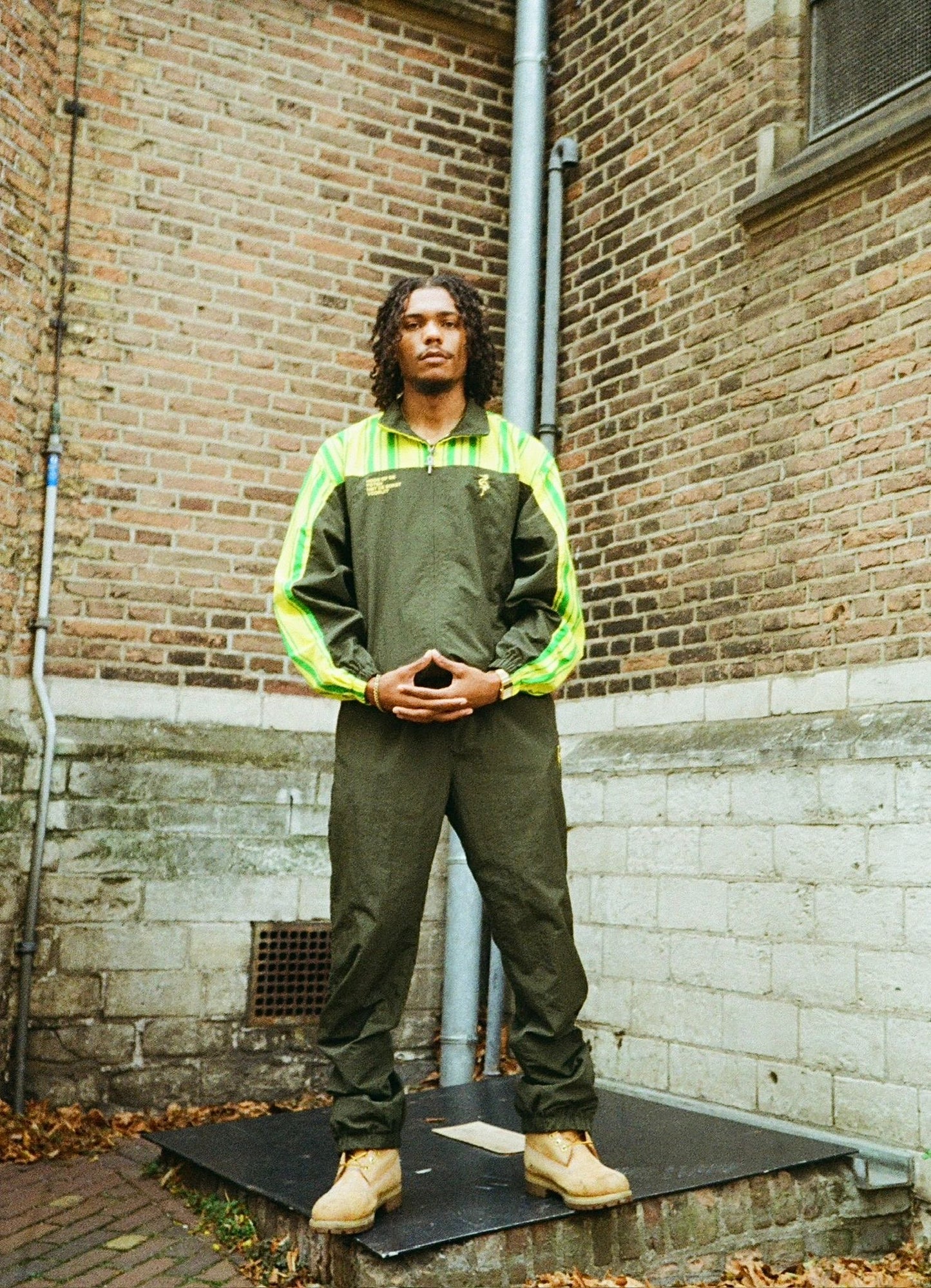 Trainingspak Groen Gele Aderen