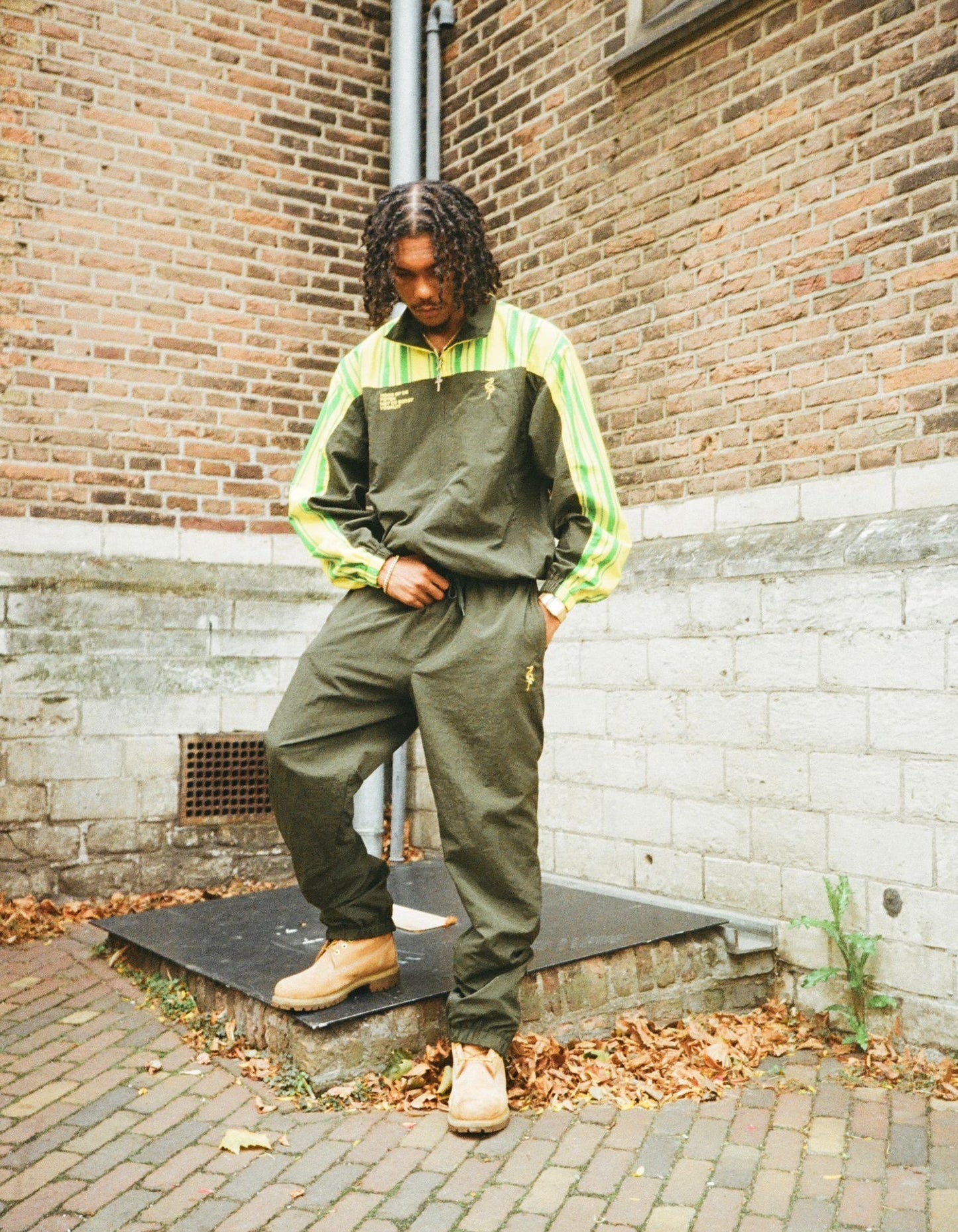 Trainingspak Groen Gele Aderen