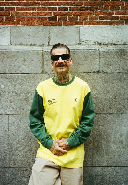 Longsleeve Groen Gele Aderen