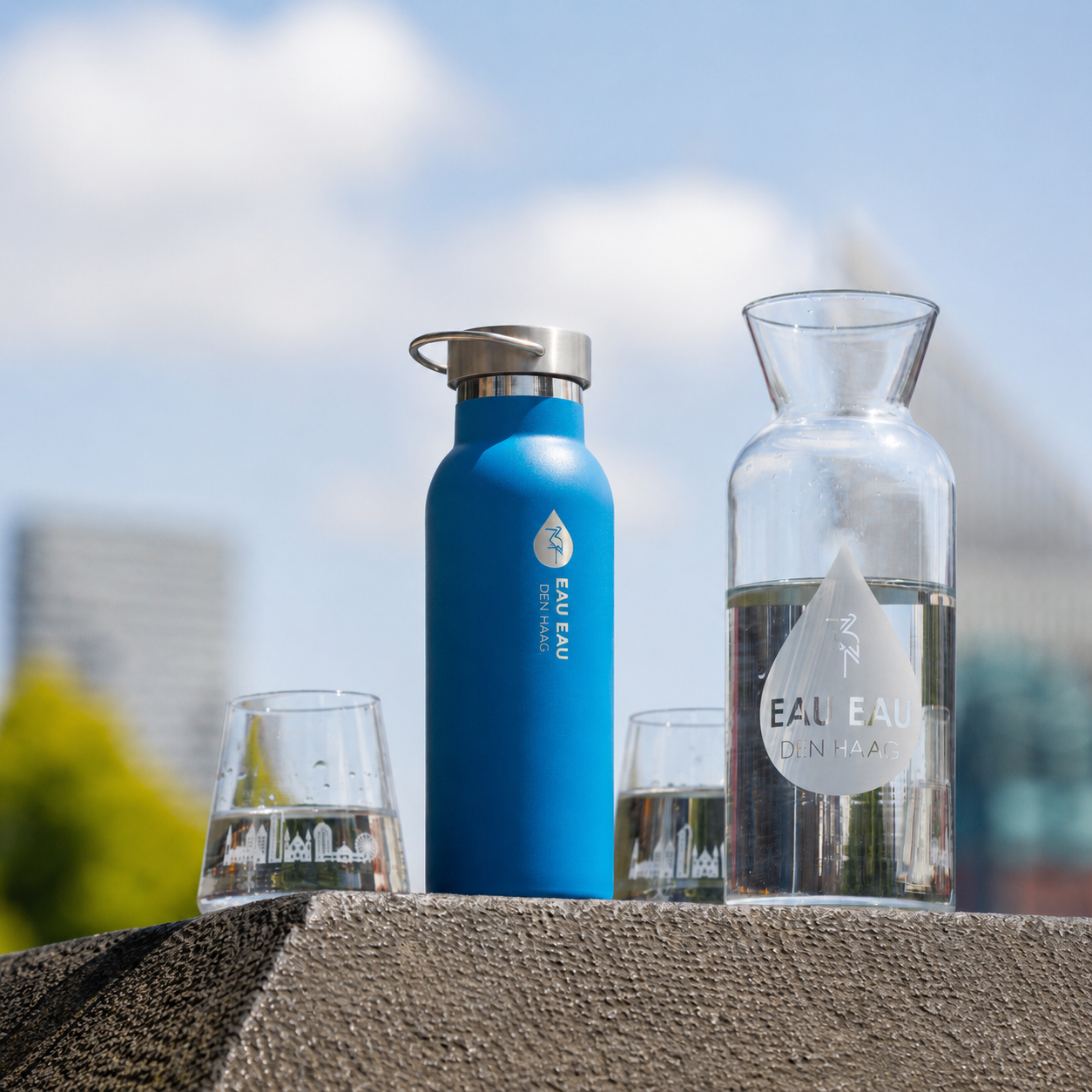 Eau Eau Den Haag - Thermosfles Stalen Dop