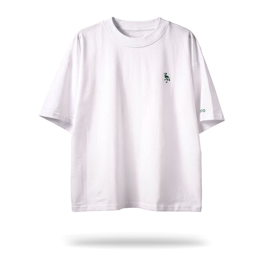 Den Haag T-shirt Ooievaar - Wit - Oversized fit